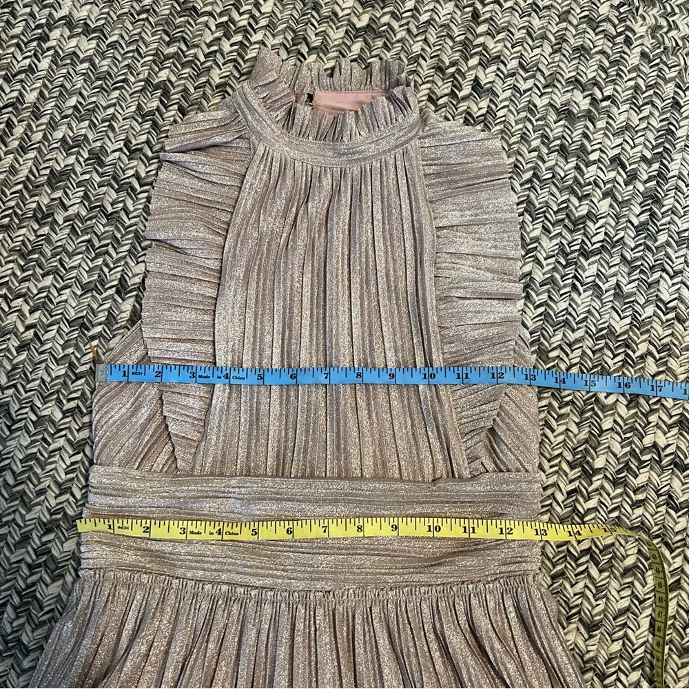 Free People Pleated Shine Fit & Flare Mini Dress - Picture 6 of 12
